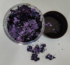 Gilding Flakes,Gold Foil Flakes for Resin,Blue Red Purple Pink Metallic Foil Flakes for Resin Jewelry Making,Nails,Painting Art,Crafts and Slime (Dark Purple)