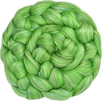 Merino Silk Luxe Tonal Designer Blend. Superfine Merino, Mulberry Silk, Tussah Silk. Top Roving for Spinning or Felting. Secret Garden 4oz