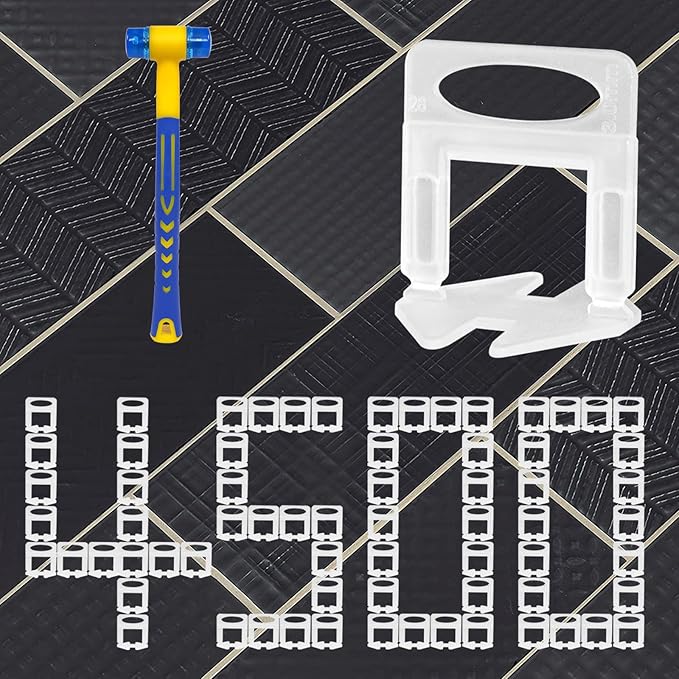 4500 Pcs Tile Leveling System Clips 1/16" (1.5mm) for Ceramic Tile and Stone Installation - DIY Tile Leveler Spacers Kit for Perfect Alignment(4500, 1/16)