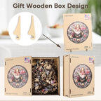 Wooden Puzzles for Adults, Gnome Puzzle 476 Pieces, Unique Shaped Jigsaw Puzzles for Adults and Kids, Birthday Gifts Fun Challenge Family Game 16.5'' x 16.5''