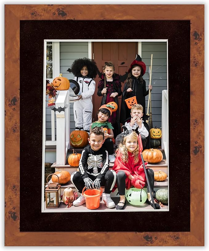 8x10 Mat Bevel Cut for 5.5x8.5 Photos - Acid Free Black Suede Precut Matboard - For Pictures, Photos, Framing - 4-ply Thickness