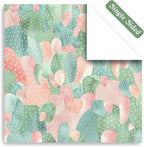 48 Sheets 24 Designs Scrapbook Paper Pad, 6"×6" Single-Sided Decopodge Craft Cardstock Paper,Scrapbooking DIY Decorative Background Cardmaking Supplies.Cactus&Cartoon