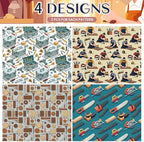 Pineraap 12 Sheets Carpenter Wrapping Paper, Woodworking Tools & Craftsman Printed Gift Wrap Decorative Craft Paper for DIY Projects, Birthdays, Father's Day, or Handyman Celebrations, 20 x 28 inch