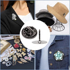 260 Set Pin Backs, Blank Pins Scatter Butterfly Clutch Pin Holder Enamel Pins Locking Backs Tie Tacks Jewelry Backings Clasp for Brooch Lapel Hat Uniform Badges Tie Tack (10mm, Black)