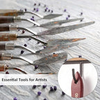 Honoson 16 Pieces Painting Knife Set Stainless Steel Palette Knife Set Draw Mixing Scraper Pallet Spatula with Wooden Handle for Oil Painting Accessories Acrylic Color Mixing Supplies (Red)