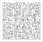 CHGCRAFT Button Pattern Polymer Clay Texture Sheets Heart Graphic Geometric Silicone Texture Stamp Clay Texture Mat Modeling Pattern Pad Sheets for Jewelry and Earrings Tools, 5.5x5.5 inch