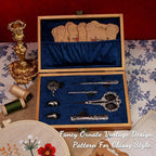 Vintage Embroidery Scissors Kit, Victorian Needlework Gift Set with Antique Shear, Thread Cutter, Thimbles, Needles, Awl, Bodkin, Winding Board for Sewing, Knitting, Cross Stitch, Quilting