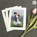 Mat Board Center, Pack of 10, 5x7 for 4x6 Ivory Turret Color Mats - Bevel Cut, Acid Free, 4-ply Thickness, White Core - for Pictures, Photos, Framing