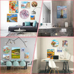 7 Pack Stretched Canvases for Painting, Multi Size 11x14, 9.44x12, 8x10, 5x7, 4x4, Round Canvas with 8x8, 10x10, Primed Blank Canvas for Oil, Acrylic Paint, Beginner, Artist
