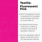 Jacquard Products Textile Color Paint FL, Fluorescent Pink, One Size