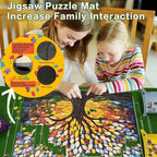 Napzy Puzzle Mat Rollup Puzzle Mats for Jigsaw Puzzles Storage Puzzles Matt Roll Up Board Saver with 8 Sorting Trays 1 Drawstring Bag Jigsaws Table for Up to 1500PCS