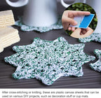 PATIKIL Plastic Mesh Canvas Sheets,10Pcs 5.5 x 5.5inch Cross Needlework Blank Yarn Crafting for Embroidery DIY Bookmarks Cup Mats, White, Square