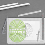Pacific Arc Circles Radius Master Template Guide, from 1/2 Inch to 3 3/4 Inch Radius and 36 Perfect Circles from 3/64 to 1 Inches