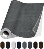 Fabric Repair Patches, 17X79 Inch Self-Adhesive Suede Patches Tape Durable, DIY Large Fabric Repair for Sofa, Couches, Furniture, Chair, Clothing （17X79 Inch, Grey）