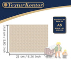 3 Sheets Self-Adhesive Decorative Film Paving Stones and Surfaces for Model Making in Scale 1:87 Scale H0 (UK: 3.5 mm Scale) (Sandstone Mosaic)