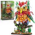 Sillbird Owl Flower Building Sets for Adults for Women Girlfriend Men Her, Artificial Floral Animals for Home Office Decorations for Table Desk - Creative Botanical Collection Model