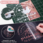 VINYL FROG Metallic Foil HTV Vinyl Roll 12" x5ft Rose Gold Chrome Iron on Vinyl Easy to Cut & Weed Heat Transfer Vinyl DIY Heat Press Design for T-Shirts