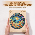 Wooden Puzzles for Adults,Peacock Puzzle, Unique Shaped Wooden Jigsaw Puzzles for Adults, Family Puzzle(11.4 * 11.4 in 200pcs)