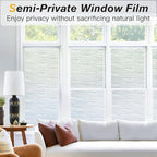 Haton Window Privacy Film, Frosted Glass Privacy Window Clings, Sun Blocking Frosting Opaque Coverings, Static Cling Removable Decorative Stickers for Home Door, Non-Adhesive 29.5" x 157.4"