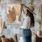 Artmag Magnetic Poster Hanger Frame, Light Wood Wooden Magnet Canvas Artwork Print Poster Hangers for 10x14 10x16 10x20 Frames Hanging Kit (Grey, 10")