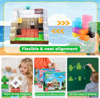 Magnetic Blocks - 150 PCS Build Magnetic Windmill Falls Homes - Magnetics Toys for Montessori Toddler Christmas Birthday Gifts - STEM Sensory Toys for 3 4 5 6 7 8 9 10 Year Old Boys & Girls