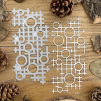 Lapoo Flowers Metal Cutting Die for Scrapbooking - Durable, Cut Stencils for DIY Scrapbook Photo Album Decorative Paper Card, Card Making Supplies, Embossing (Retro Punk Texture 5.2 x 2.5 in)