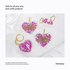 Hemway Glitter for Resin 100g Rose Pink Holographic Metallic Crystals for Epoxy Craft Super Chunky Flakes Tumblers Wax Melt