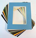 topseller100, Pack of 20 Mixed Colors 8x10 Picture Mats Matting with White Core Bevel Cut for 5x7 Pictures