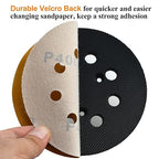 5-Inch 8-Hole Hook and Loop Sanding Discs 400-Grit Random Orbit Sandpaper, 50-Pack
