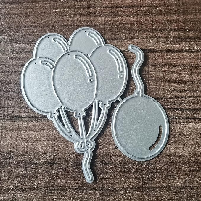 Lapoo Festivals Metal Cutting Die for Scrapbooking - Durable, Cut Stencils for DIY Scrapbook Photo Album Decorative Paper Card, Card Making Supplies, Embossing (Balloon 2.8 x 2.4 in)