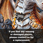 Wooden Puzzles for Adults, Cave Dragon Wood Puzzle, Wood Adult Puzzle, Wooden Puzzle for Family Game and Birthday Gifts for Women Men (L-13.4 * 13.4in 300pcs)