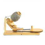 Wooden Handcrafted Heavy Duty Wooden Yarn Ball Winder - Premium Crafted Knitting Crocheting Accessories & Combo Set - Table Top Yarn Swift (Steam Beech Wood)