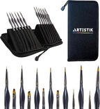 Miniature Paint Brushes Set of 13, Detail Brushes for Acrylic, Oil, Watercolor, Nail Art, Mixed Media Art, Model Painting, Miniature Painting, Face & Fantasy Art, Paint by Numbers Kit