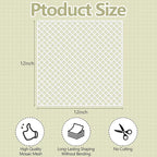 24 Pcs Mosaic Grid Tile Mesh with Adhesive Backing, 12x12 Inch Alkaline Resistant Fiberglass Sheets for DIY Installation, Crafts, Bathroom, Kitchen
