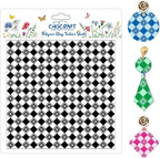 CHGCRAFT Daily Simple Plaid Style Polymer Clay Texture Sheets Geometric Pattern Silicone Texture Stamp Clay Texture Mat Modeling Pattern Pad Sheets for Jewelry and Earrings Tools, 5.5x5.5 inch