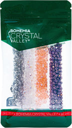 460+ Bead Kit of 4mm Bracelet Beads - Faceted Fire Polished Glass Beads for Jewelry Making Set, 4 Colors: Pink AB, Purple Luster, Crystal AB, Half Silver