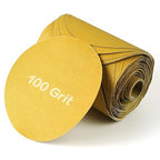 PSA Sanding Discs 6 Inch Adhesive Backed Sandpaper 100 Pack 100 Grit Self Adhesive Sanding Discs for DA Sander Self Stick for Wood, Auto Body Repair, Paint, Metal, and Plastic