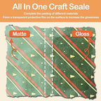 Crafts Sealer Gloss Matte Finish, 200ml+200ml All in One Craft Glue, Varnish, and Finish, All Purpose Art Glue Kit for Wood, Paper, Acrylic Paints, Ceramics, Fabrics, Clay
