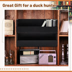 4 Set Wooden CD Storage Box Holder Shelf Cassette Tape Display Racks with Carrying Handles, Organizer Shelf for Movie Cases, DVDs, Each Set Can Store up to 36 Pcs CDs (Black)