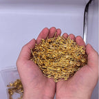 1000PCS Safety Pins, 1.1 inch Small Safety Pins, Rust-Resistant Nickel Plated Steel, Sharp Edge Safety Pin for Clothes, Sewing, 28mm Decorative Safety Pins Assorted (Gold)