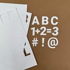 FreshCut Crafts 636 Pcs 1.5 in. White Bulletin Board Letters & Numbers, Capital Alphabet Letters, Numbers, Punctuation, US Made Card Stock Punch Out Letters for Posters, Bulletin Boards, Classroom
