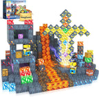 100PCS Magnetic Blocks - Build Mine Magnet World Mine Sword Adventure Set, Building Toys Classroom Must Haves Learning Sensory Toys for 3 4 5 6 7 8 Toddlers Kids Games Birthday Gifts for Boys & Girls