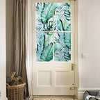 DKTIE Nature Pattern Rainbow Window Film Decorative Stained Glass Window Film Static Cling Films Easy Apply Removable Comes with Tools (U560-Reeded Glass, 17.7" x 78.7")