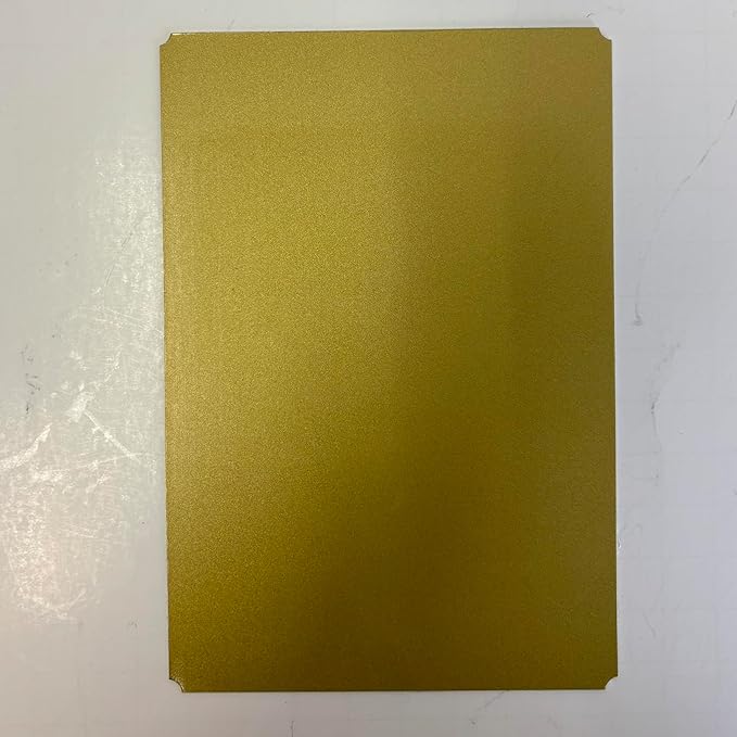 Blank Metal Plates for Laser Engraving - 4 Pack | Aluminum Sheets 0.020" Thick | CO2, Diode, Fiber Laser Compatible | Multiple Sizes & Colors (Gold (engraves black), 1x6.25 inch)