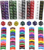 130PCS MTG Keyword Counters Tokens & MTG Life Counter Dice Set for Magic Card Accessories, Compatible with MTG CCG Card Gaming Accessories