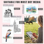 Sketch Book, 5.5" x 8.5" Sketchbook with 60 Sheets (68lb/100gsm), 1 Pack Drawing Pad Acid Free Drawing Book Sketch Pad for Kids Adults Beginners Artists (1 pcs Black)
