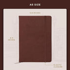 Beechmore Books A5 Sketch Book – 5.8"x8.3" Premium Vegan Leather Hardcover Sketchbook, 96 Thick 300gsm Perforated Ivory Pages, Ideal for Sketching, Watercolor & Mixed Media, Includes Back Pocket