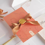 HUIHUANG Terracotta Satin Ribbon 1 Double-Faced Satin Ribbon 50 Yards Terracotta Silk Wedding Ribbon for Gift Wrapping, Flower Bouquet, Invitations, Holiday Decor, Hairs, Bows Making