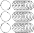 PATIKIL 1" x 1.18" Loose Leaf Binder Rings, 30 Pcs Metal Book Rings Nickel Keychain Ring for Paper Index Cards Flash Card Notebook Rings Office Home Book Binder, Silver