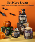 PieceRelax 3D Puzzle Jar 64 Plastic Pieces for Adults - Witches Brew - Wooden Lid Container for Kitchen Dining Study Living Room No Glue Requied Small [BC1022]